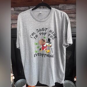 Disney Grey short Sleeve T-Shirt Graphic Tee Size XL